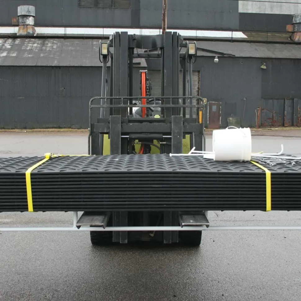 Mat-Pak Ground Protection Diamond Black - 12 Mats Kit 1/2 Inch x 3x8 Ft.