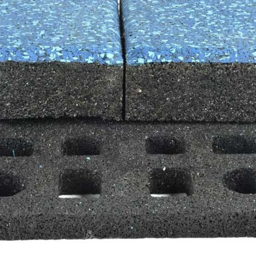Max Playground Rubber Tile Daybright Colors 2.5 inch x 2x2 Ft. with Quad Blok