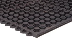 Performa Black Interlocking Fatigue Mat 3x3 Feet