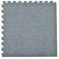 Plush Comfort Carpet Tile 5/8 Inch x 10x10 Ft. Kit Beveled Edges