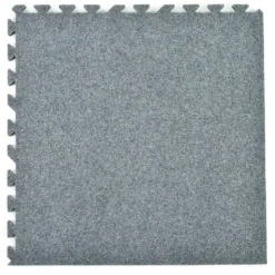 Plush Comfort Carpet Tile 5/8 Inch x 20x30 Ft. Kit Beveled Edges