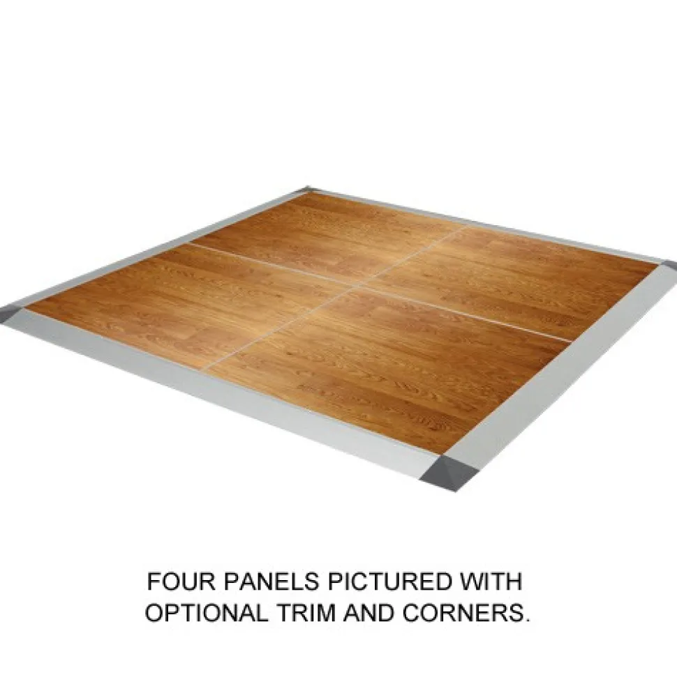 Portable Dance Floor Seamless Wood Grain Cam Lock 1/2 Inch x 3x3 Ft.