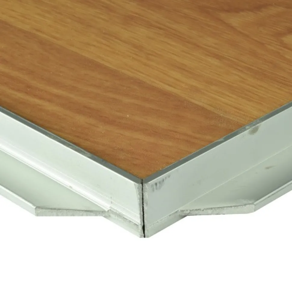 Portable Dance Floor Seamless Wood Grain Cam Lock 1/2 Inch x 3x3 Ft.