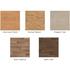 Portable Dance Floor Seamless Wood Grain Cam Lock 1/2 Inch x 3x3 Ft.