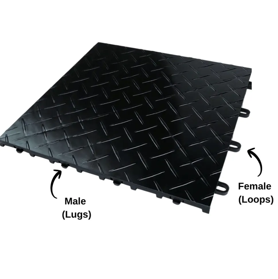 RaceDeck Diamond TuffShield Garage Floor Tile 1/2 Inch x 1x1 Ft.