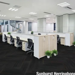 Reverb Commercial Carpet Planks 1/4 Inch x 12x48 Inches Carton of 14