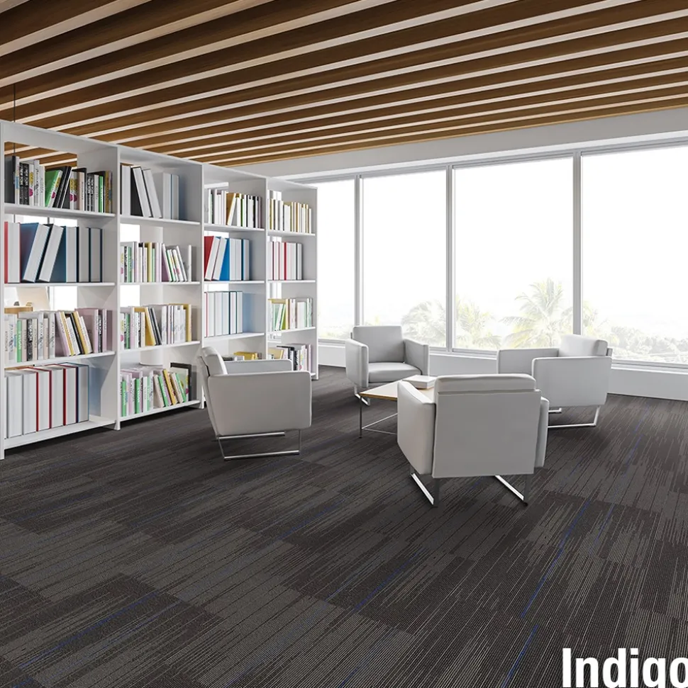 Reverb Commercial Carpet Tiles 1/4 Inch x 24x24 Inches Carton of 18