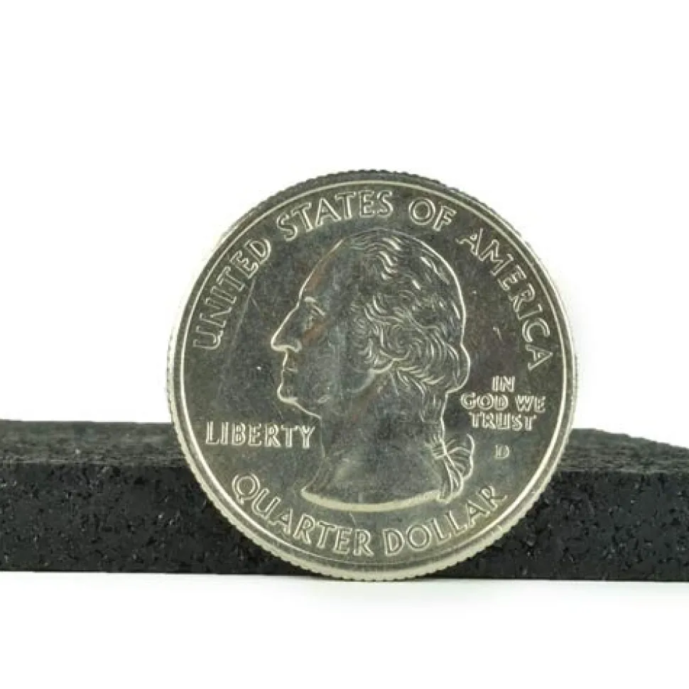 Rolled Rubber Sport 1/4 Inch Black Per SF