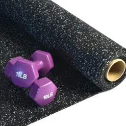 Rolled Rubber Sport 1/4 Inch 10% Gray Per SF