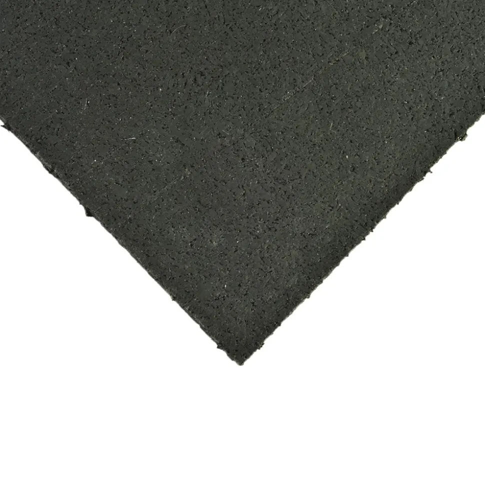 Rubber Flooring Roll Geneva 1/2 Inch Black Per SF