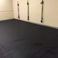 Rubber Flooring Roll Geneva 1/4 Inch Black Per SF