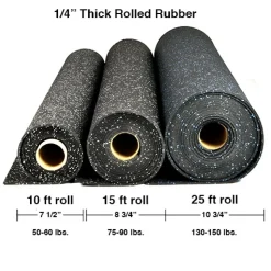Rubber Flooring Roll Geneva 1/4 Inch 10% Standard Colors Per SF