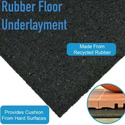 Rubber Floor Underlayment 3 mm x 4x50 Ft. Roll