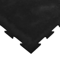 Rubber Tile Interlocking Black 8 mm x 2x2 Ft. Pacific