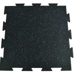 Rubber Tile Interlocking 10% Color Pacific 1/2 Inch x 2x2 Ft.