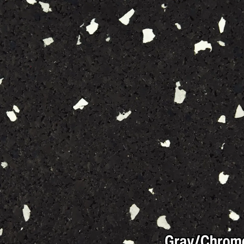 Rubber Tile Interlocking 10% Color CrossTrain 1/2 Inch x 2x2 Ft. Pacific