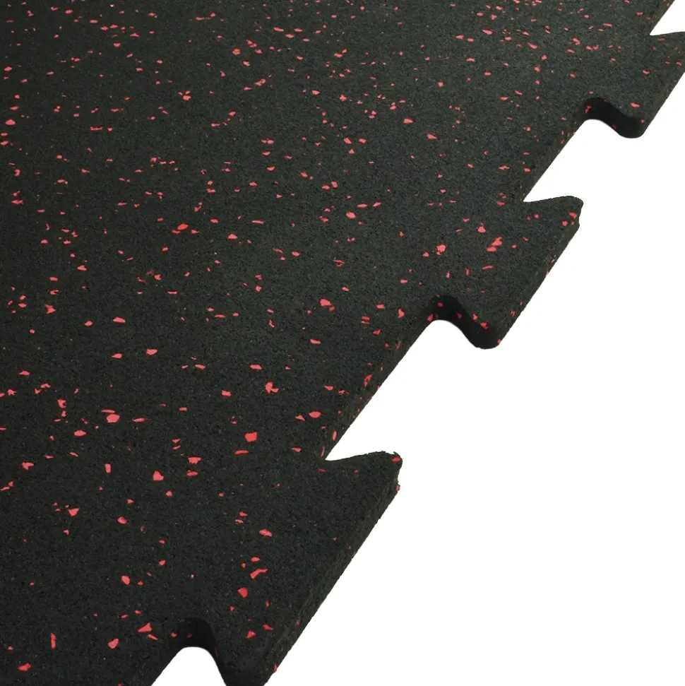 Rubber Tile Interlocking 10% Color 1/4 Inch x 2x2 Ft. Pacific