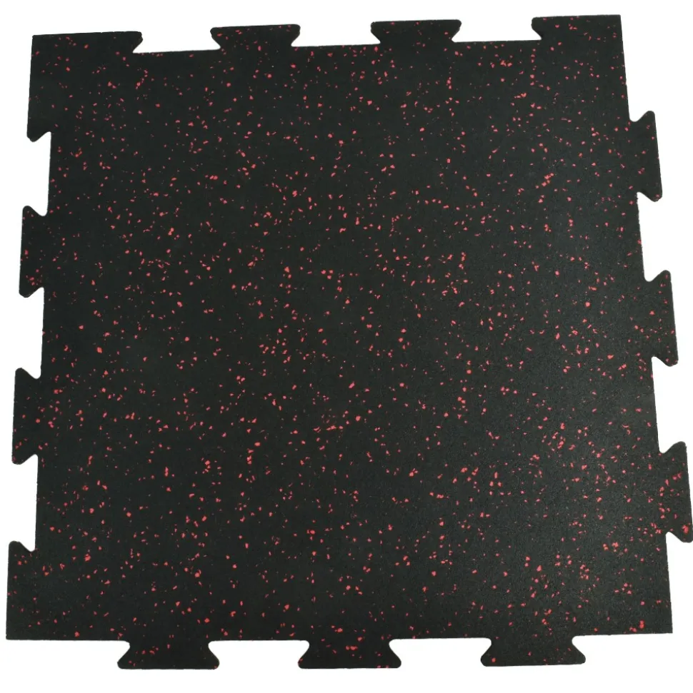 Rubber Tile Interlocking 10% Color 1/4 Inch x 2x2 Ft. Pacific