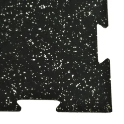 Rubber Tile Interlocking 10% Color 3/8 Inch x 2x2 Ft. Pacific