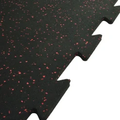 Rubber Tile Interlocking 10% Color 3/8 Inch x 2x2 Ft. Pacific