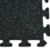 Rubber Tile Interlocking Sport 10% Blue 3/8 Inch x 2x2 Ft.
