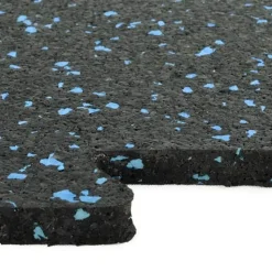 Rubber Tile Interlocking Sport 10% Blue 3/8 Inch x 2x2 Ft.