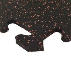 Rubber Tile Interlocking Sport 10% Red 3/8 Inch x 2x2 Ft.