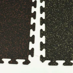 Rubber Tile Interlocking Sport 10% Red 3/8 Inch x 2x2 Ft.