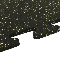 Rubber Tile Interlocking Sport 10% Tan 3/8 Inch x 2x2 Ft.
