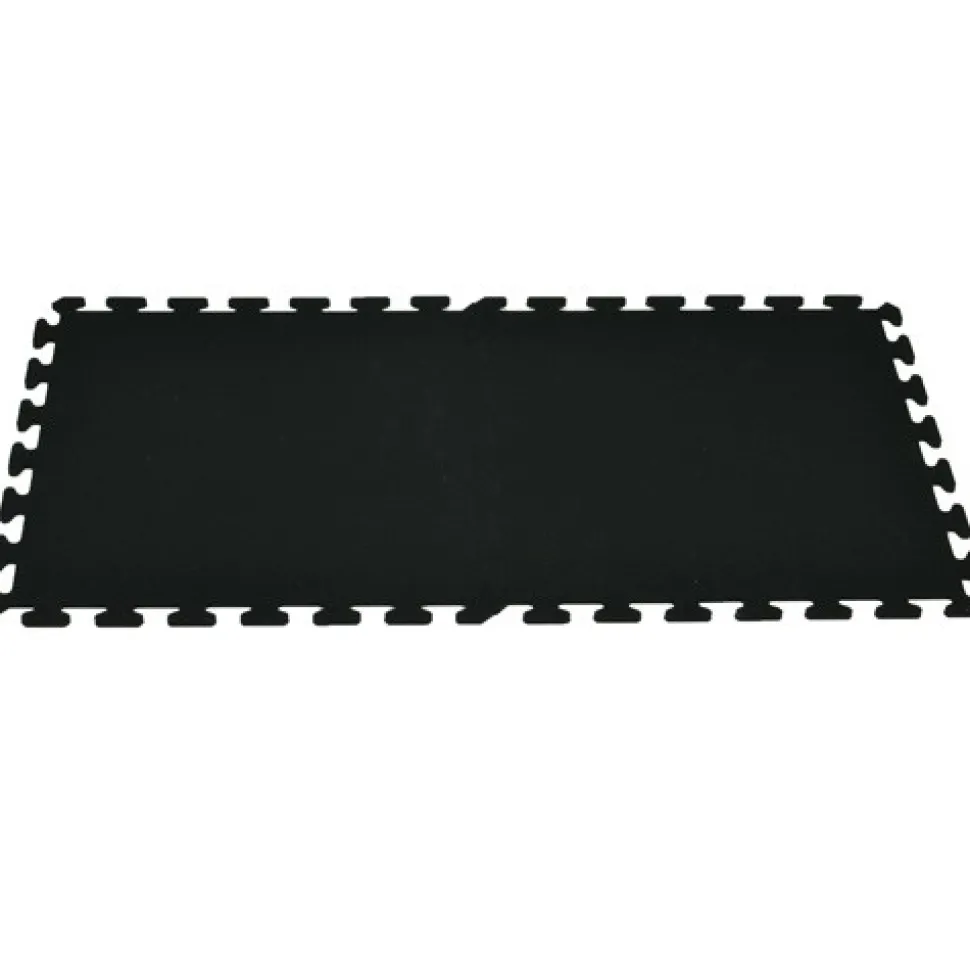 Rubber Tile Interlocking Sport Black 3/8 Inch x 2x2 Ft.