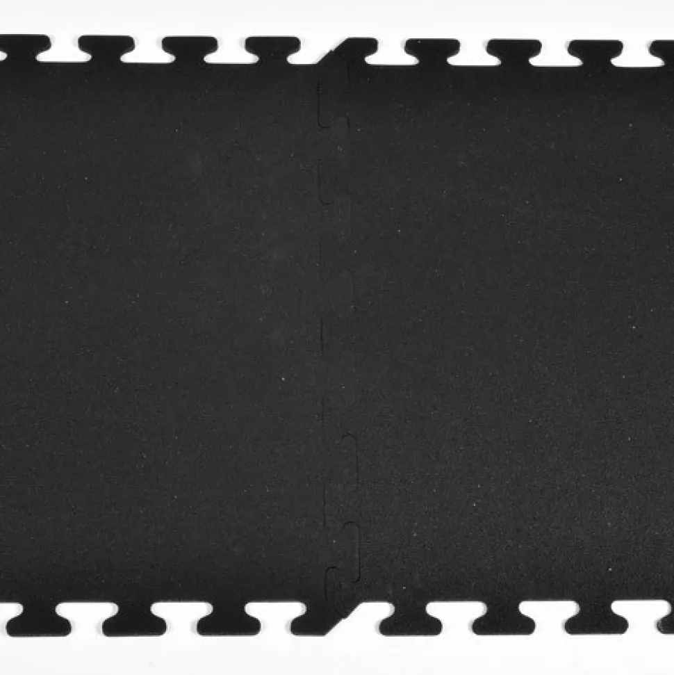 Rubber Tile Interlocking Sport Black 3/8 Inch x 2x2 Ft.