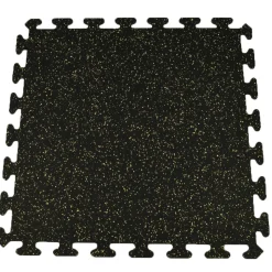 Rubber Tile Interlocking Sport West 10% Tan 3/8 Inch x 2x2 Ft.