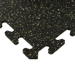 Rubber Tile Interlocking Sport West 10% Tan 3/8 Inch x 2x2 Ft.