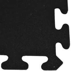 Rubber Tile Interlocking Sport West Black 3/8 Inch x 2x2 Ft.