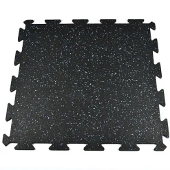 Rubber Tile Interlocks with Borders 10% Color 8mm x 25x25 Inches Pacific