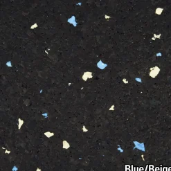 Rubber Tile Interlocks with Borders 10% Color CrossTrain 8mm x 25x25 Inches Pacific