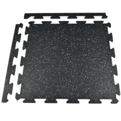 Rubber Tile Interlocks with Borders 10% Color Custom CrossTrain 1/4 In x 25x25 In Pacific