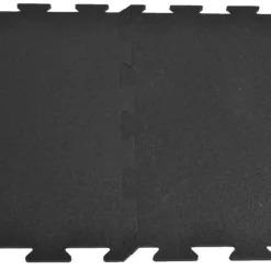 Rubber Tile Interlocks with Borders Black 1/4 Inch x 25x25 Inches Pacific