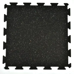 Rubber Tile Interlocks with Borders Regrind 1/4 Inch x 25x25 Inches Pacific