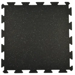 Rubber Tile Interlocks with Borders Regrind 1/4 Inch x 25x25 Inches Pacific