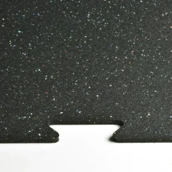 Rubber Tile Interlocks with Borders Regrind 1/4 Inch x 25x25 Inches Pacific