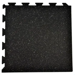 Rubber Tile Interlocks with Borders Regrind 1/4 Inch x 25x25 Inches Pacific