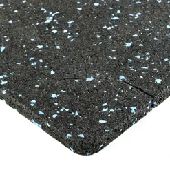 Rubber Tile Interlocks with Borders 10% Color 1/4 Inch x 25x25 Inches Pacific