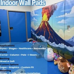 Safety Fire Rated Impact Wall Pad 2 Inch x 2x7 Ft. Lip TB
