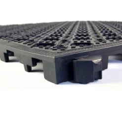 Safety Matta Perforated Black 1 Inch x 20x20 Inches