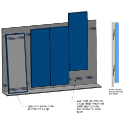 Safety Outdoor Stadium Pad 2 Inch x 4x4 Ft. Z Clip Attachment