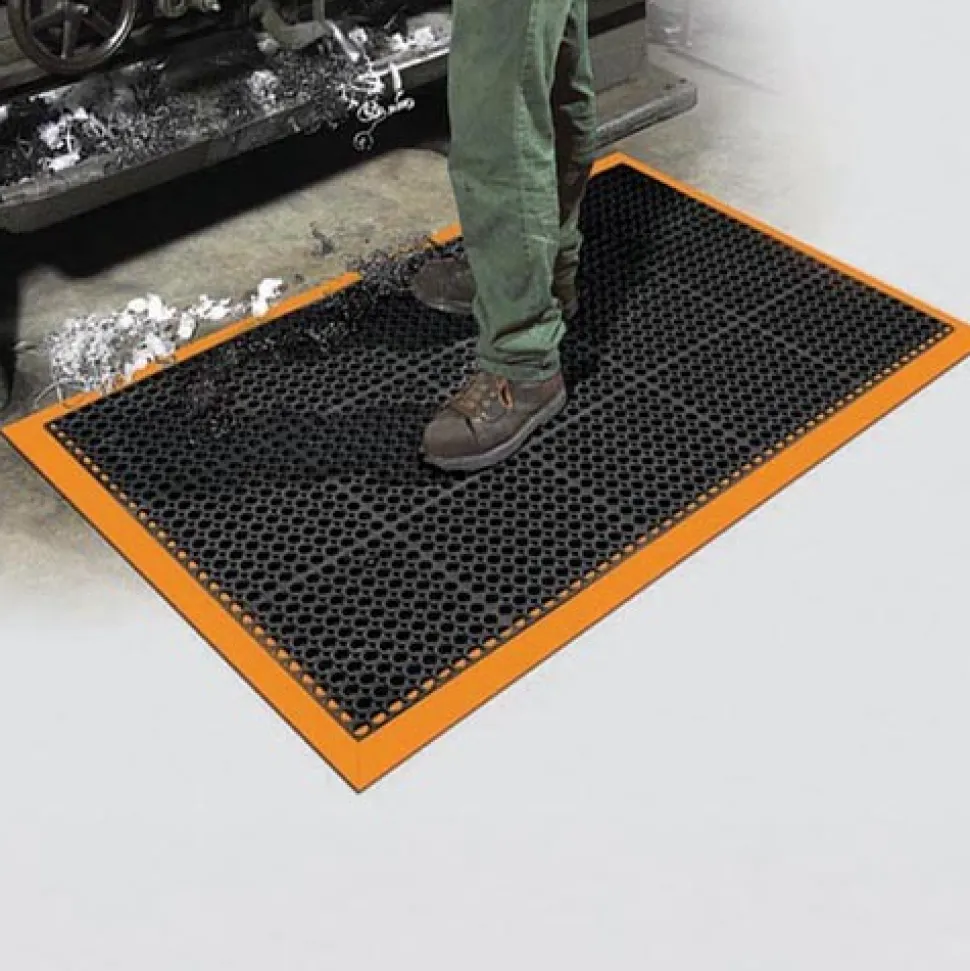 Safety TruTread Perforated Fatigue Mat 4-Sided 40x52 Inches