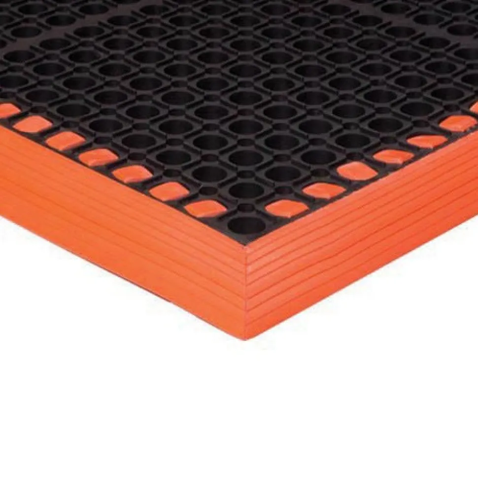 Safety TruTread Perforated Fatigue Mat 4-Sided GritTuff 28x40 Inches