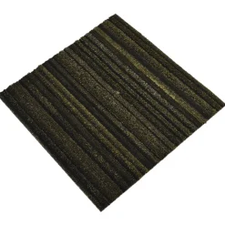 Scraper Recycled Tire Rubber Floor Tiles 3/8 Inch x 11.5x11.5 Inches Case of 25