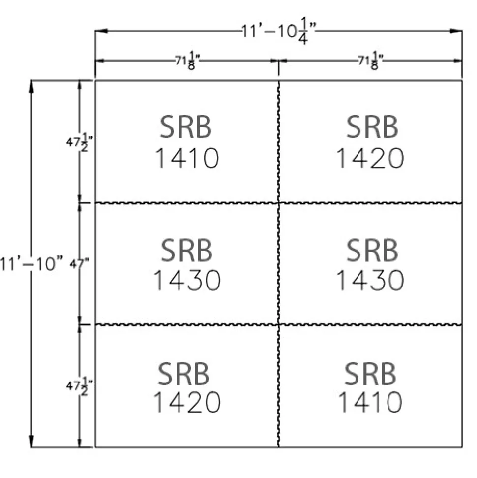 Smooth Top Horse Stall Mat Interlocking Kit 3/4 Inch x 12x12 Ft.